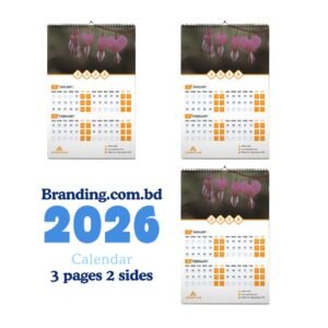 2026 Wall Calendar Print (3 Page – 18/23 In – 2 Side – 150 GSM – 1000 pcs)